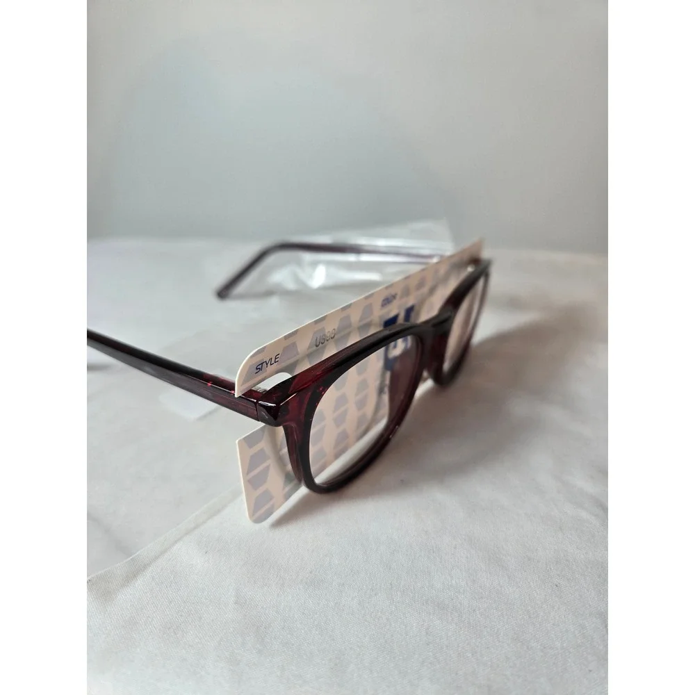 Four You‎ US98 Burgundy Eyeglass Frames Women 49-20-145 Sturdy Glasses New
